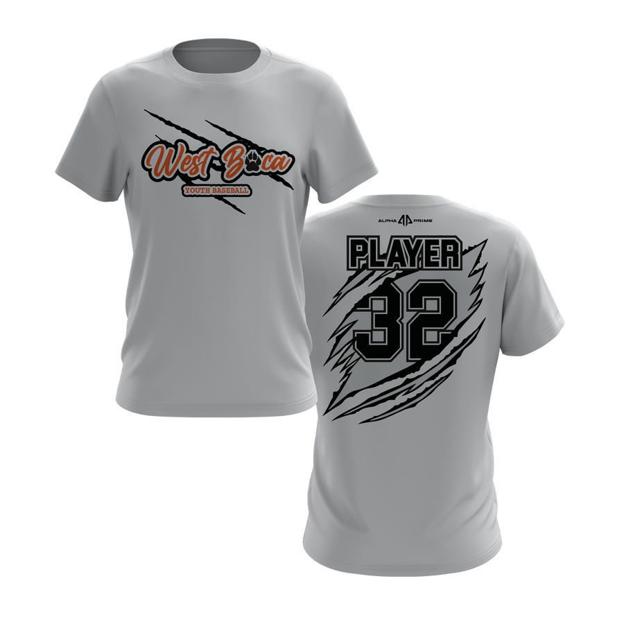 Personalized WBYB Short Sleeve Shirt - Black Team Claw Mark Logo