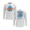 Personalized WBYB Long Sleeve Shirt - Columbia Blue Team Paw Print Logo