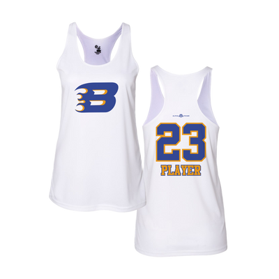 EB Blaze Women's White Tank Top V2