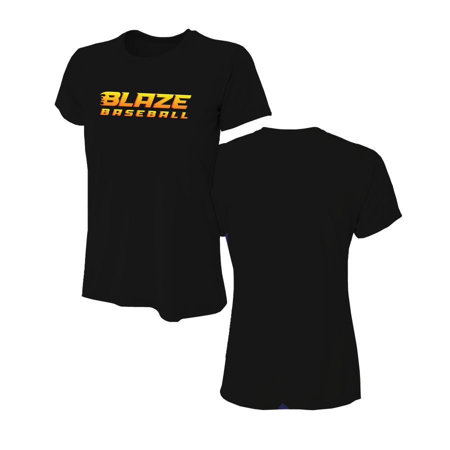 EB Blaze Women's Short Sleeve Black Shirt DTF V1