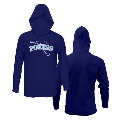 Original Florida Pokers Lightweight Navy Hoodie DTF