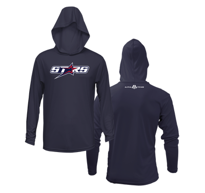 Plantation Stars Logo Navy Lightweight Hoodie DTF