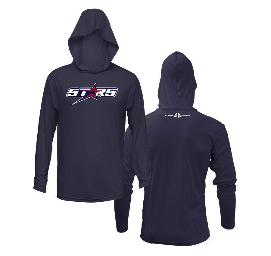 Plantation Stars Logo Navy Lightweight Hoodie