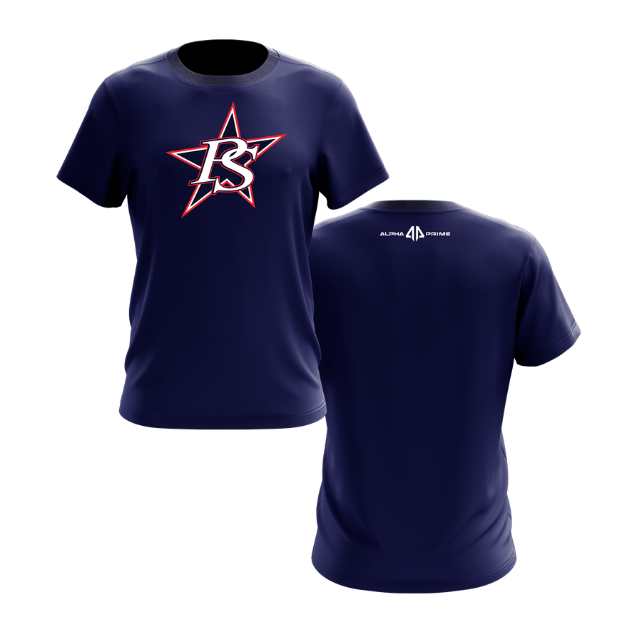 Plantation Stars Short Sleeve Navy Shirt DTF