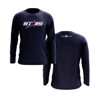 Plantation Stars Long Sleeve Navy Shirt DTF