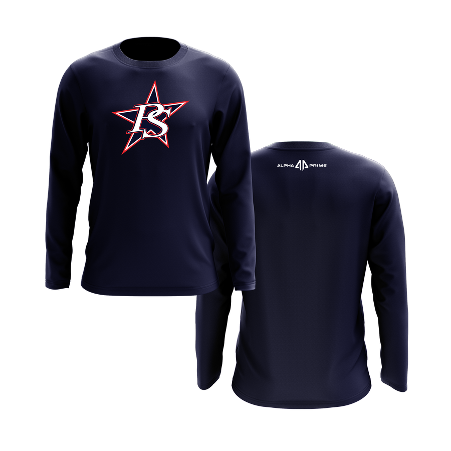 Plantation Stars Long Sleeve Navy Shirt DTF