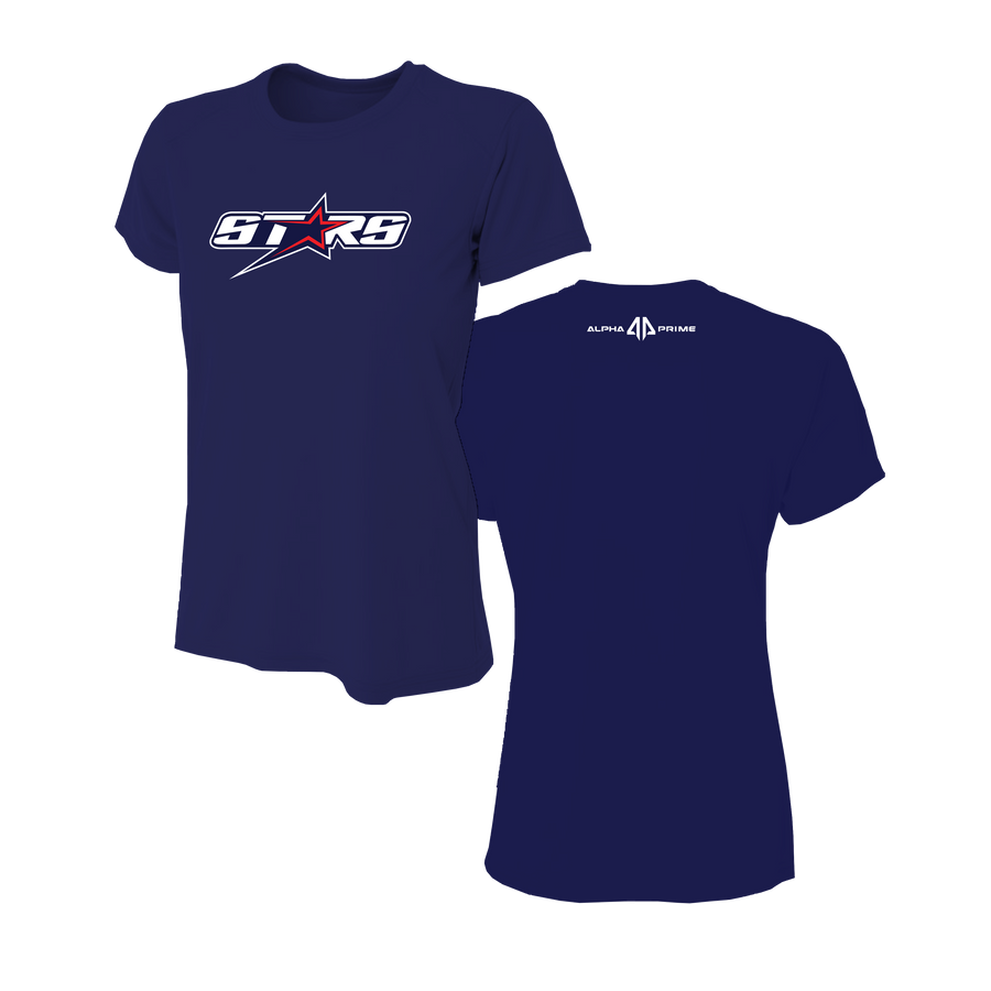 Plantation Stars Short Sleeve Women Navy Shirt