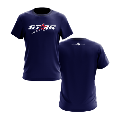 Plantation Stars Short Sleeve Navy Shirt DTF