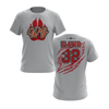 Personalized WBYB Short Sleeve Shirt - Red Team Paw Print Logo