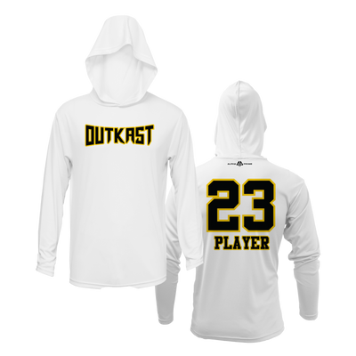 Space Coast Outkast Skull Lightweight White Hoodie V1