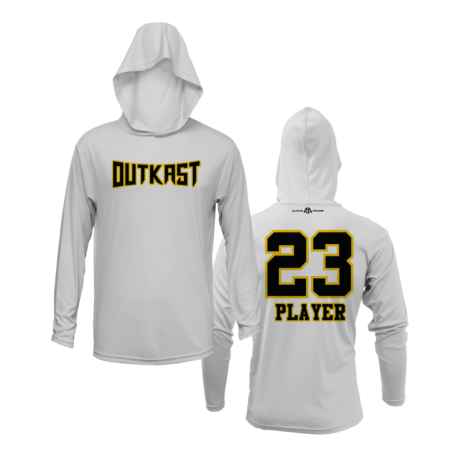 Space Coast Outkast Skull Lightweight White Hoodie V1