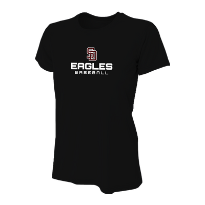 Stoneman Douglas Eagles Baseball Logo Women's White Shirt V3