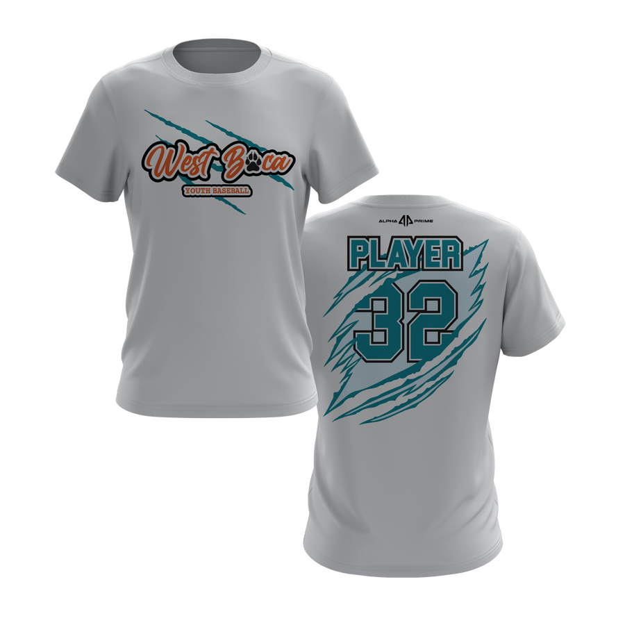 Personalized WBYB Short Sleeve Shirt - Teal Team Claw Mark Logo