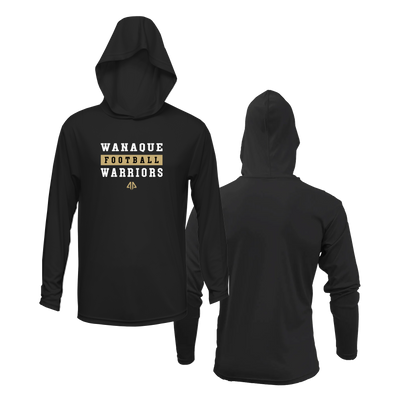 Wanaque Warriors Black Lightweight Hoodie DTF