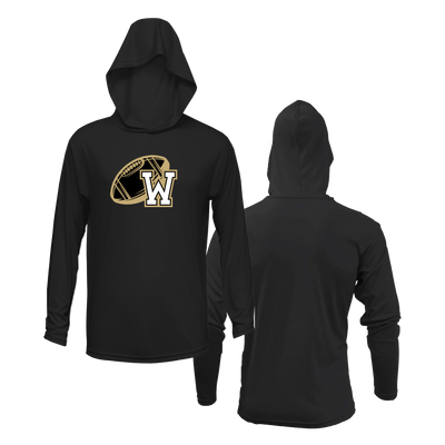 Wanaque Warriors Black Lightweight Hoodie DTF