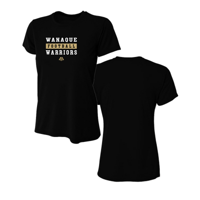 Wanaque Warriors Black Short Sleeve Women's Shirt DTF