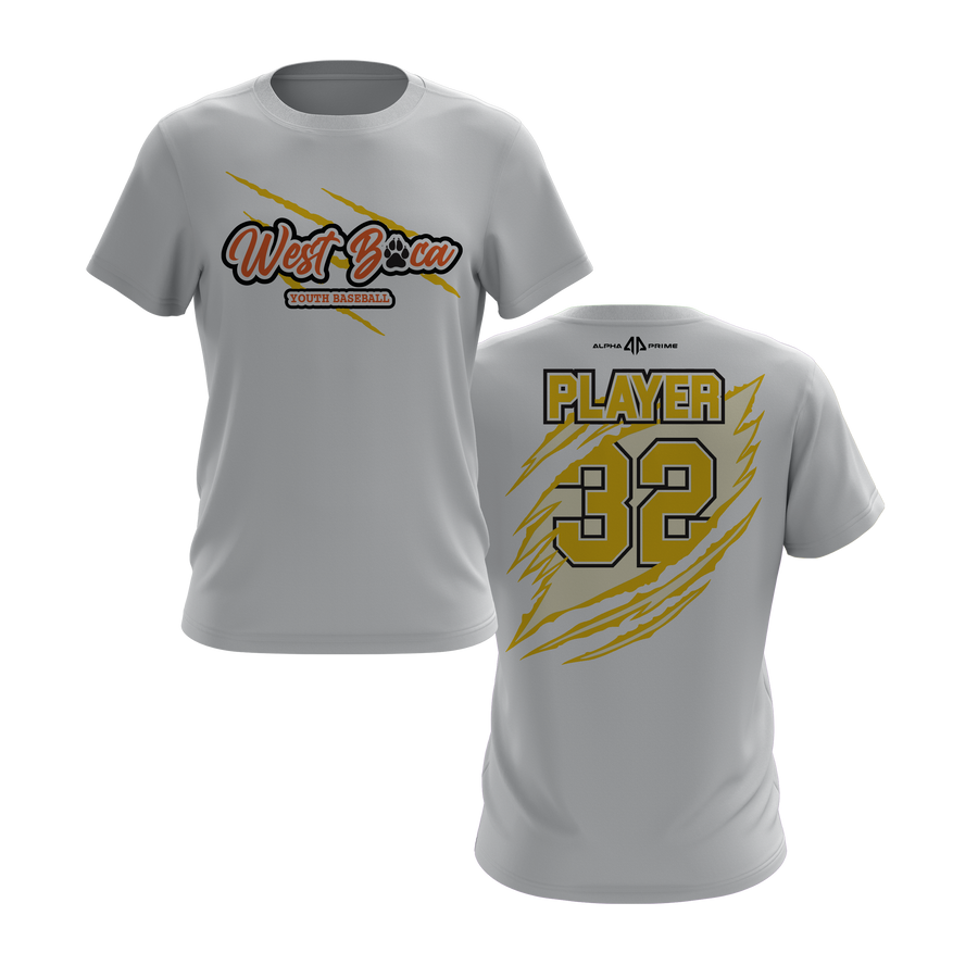 Personalized WBYB Short Sleeve Shirt - Yellow Team Claw Mark Logo