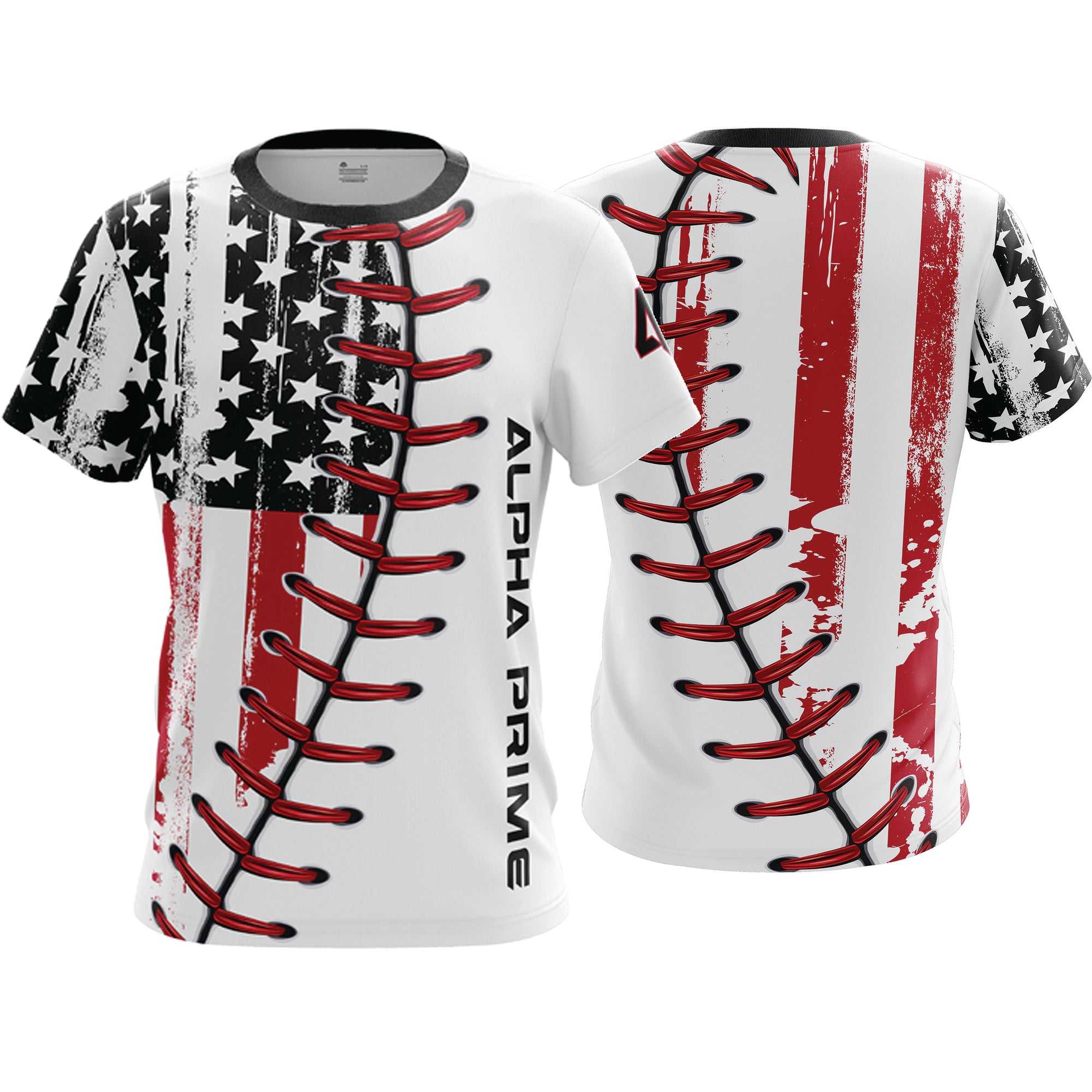 Alpha Prime Full Dye Jersey - Distressed Flag Baseball - Alpha Prime Sports