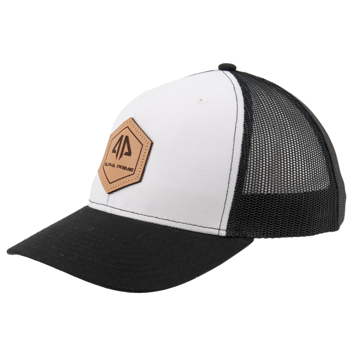 AP Retro Trucker Snapback Hat - Heather Grey & Red - Alpha Prime